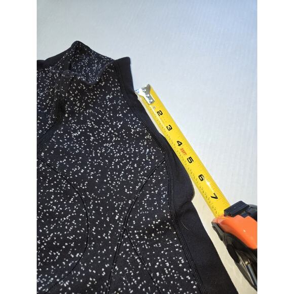 Lululemon Run Briskly 1/2 Zip Jacquard Black White Black Women's Sz 6 - Picture 14 of 14